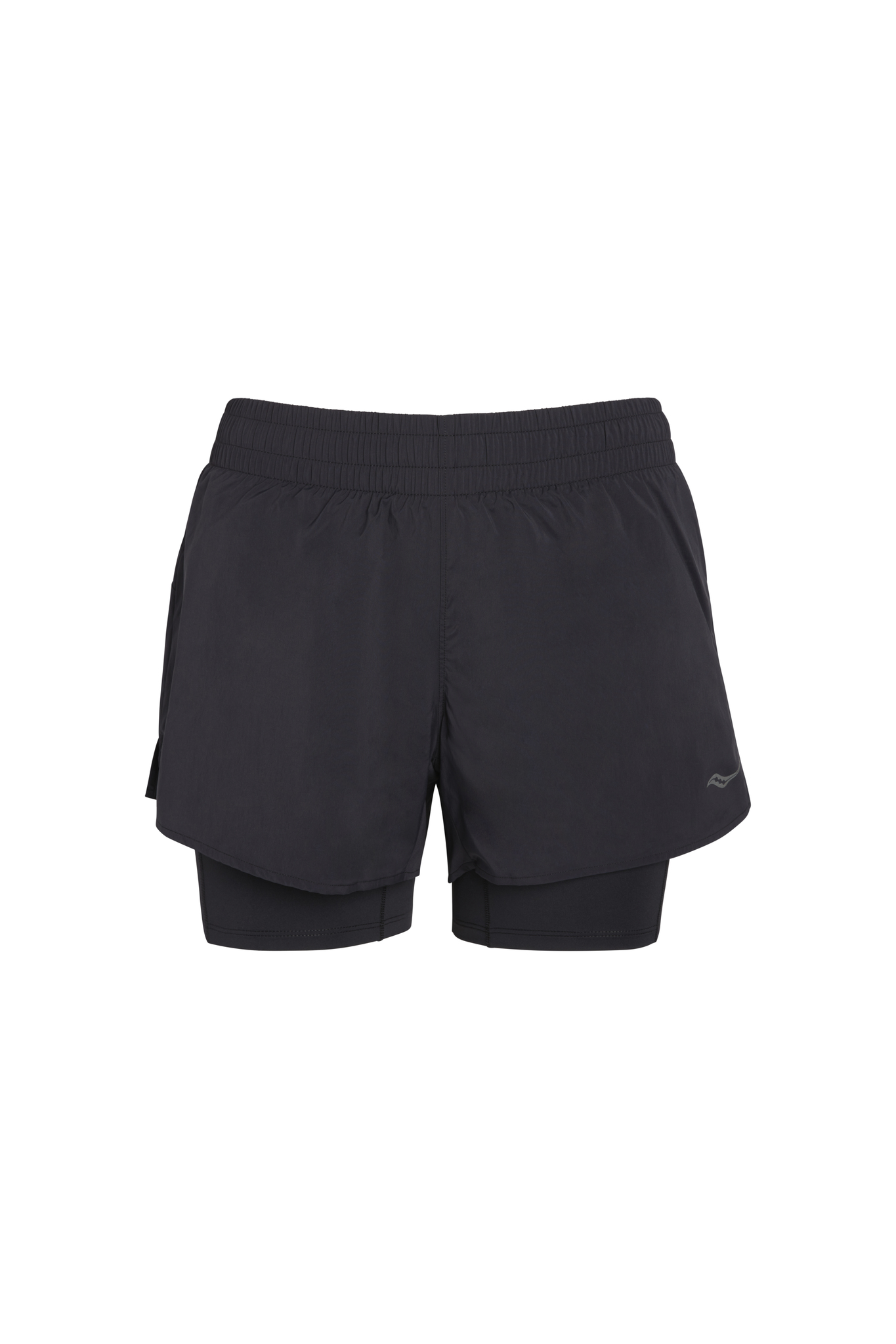 Saucony Women's RERUN 4” 2-1 Short - Black